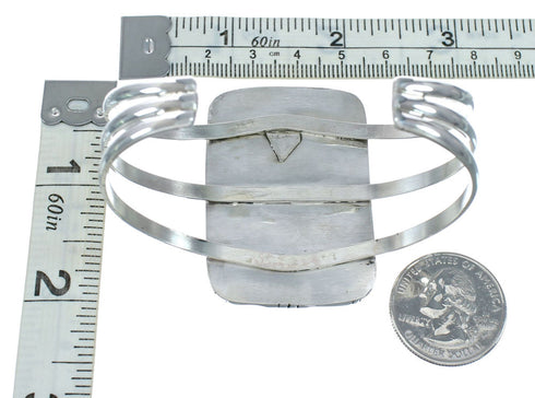 Navajo Kingman Turquoise Sterling Silver Cuff Bracelet X10704